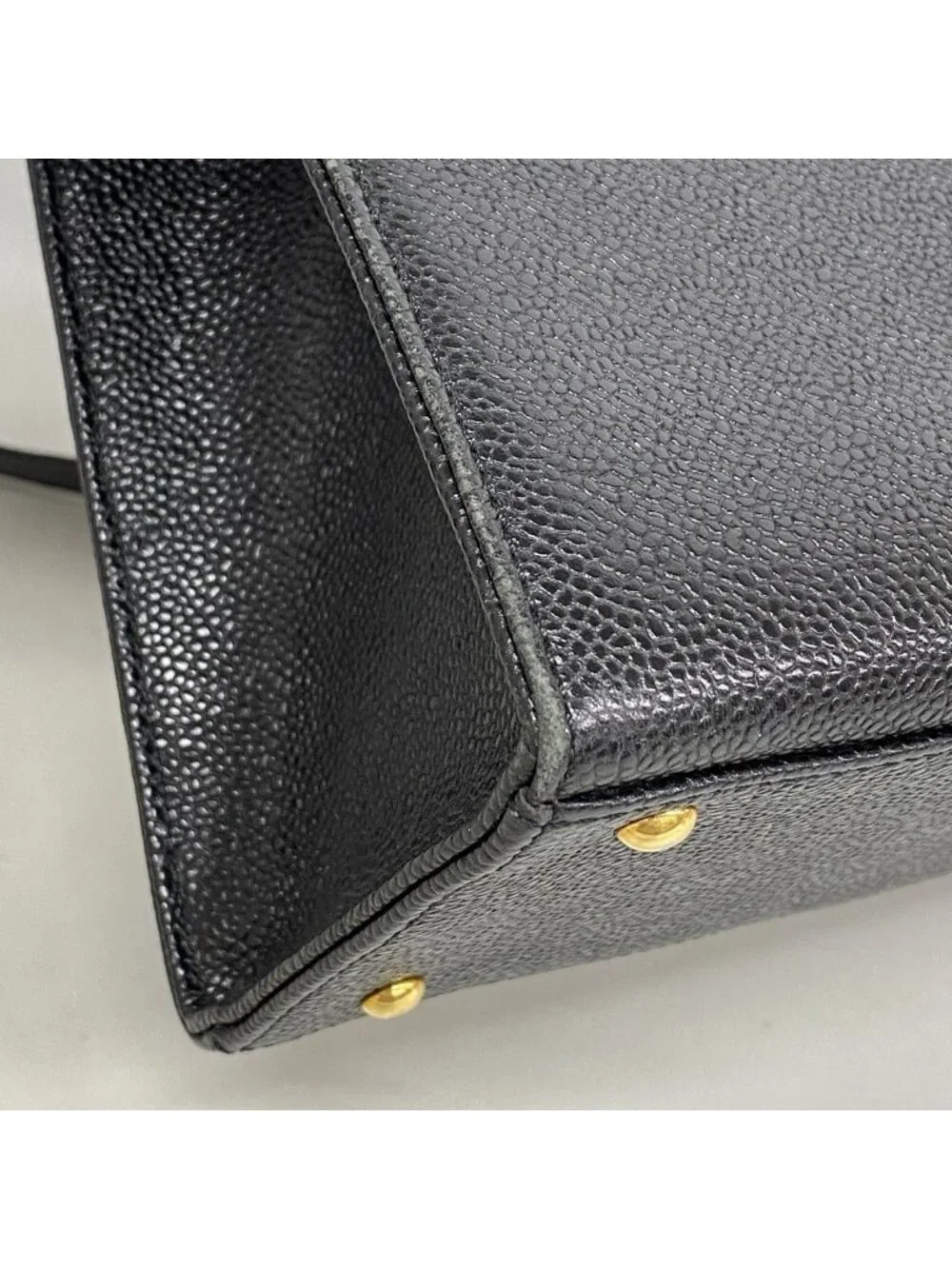 Chanel Tote Caviar Leather Black Gold